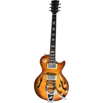 Custom Crown Memphis Fhole Lifeson Light Burst Quilted Maple Top Guitar - Image 2