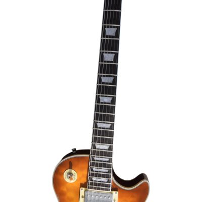 Custom Crown Memphis Fhole Lifeson Light Burst Quilted Maple Top Guitar - Image 4