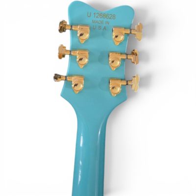 Custom Sovereign Bigsby Bo Diddley Teal Green Gold Pickguard Guitar - Image 2