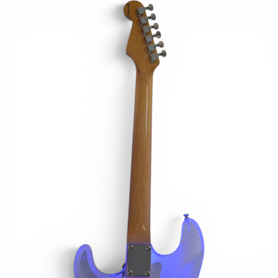 Custom Regent Plexiglass Acrylic Lucite Integrated Blue LED Illumination Guitar Maple Fretboard - Image 10