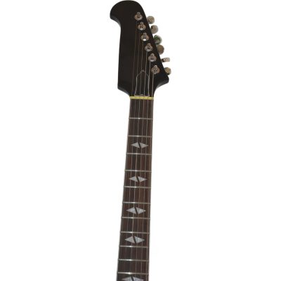 Custom Crown DG335 Dave Grohl Gloss Black Diamond Holes Guitar - Image 4