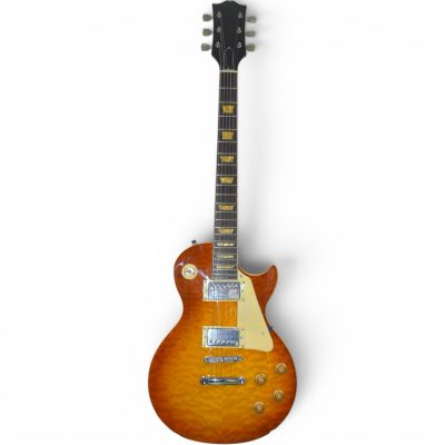 Custom Crown Honey Amber Burst Quilted Maple Top Guitar - Image 2