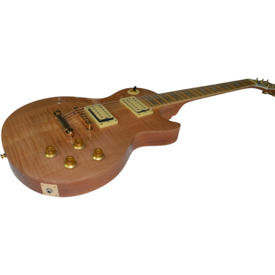 Custom Crown Flamed Maple Top Natural Finish Guitar - Image 4