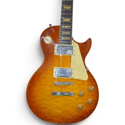 Custom Crown Honey Amber Burst Quilted Maple Top Guitar
