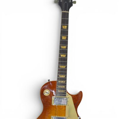 Custom Crown Honey Amber Burst Quilted Maple Top Guitar - Image 4