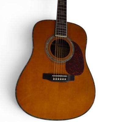 Custom Vertex D45 Natural Amber Solid Spruce Top Acoustic Electric Guitar Fishman Pickups