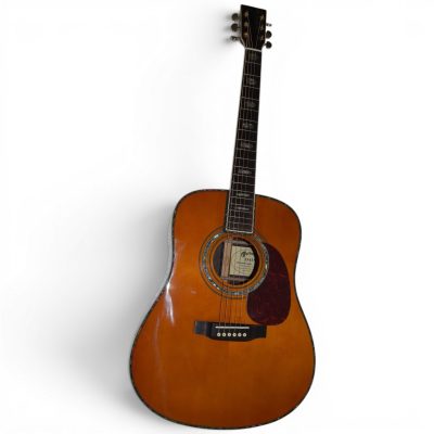 Custom Vertex D45 Natural Amber Solid Spruce Top Acoustic Electric Guitar Fishman Pickups - Image 7