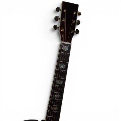 Custom Vertex D45 Natural Amber Solid Spruce Top Acoustic Electric Guitar Fishman Pickups - Image 6