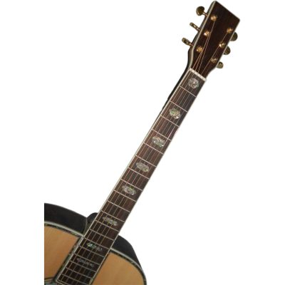 Custom Vertex D45S Natural Finish Solid Spruce Top Acoustic Electric Guitar Fishman Pickups - Image 4