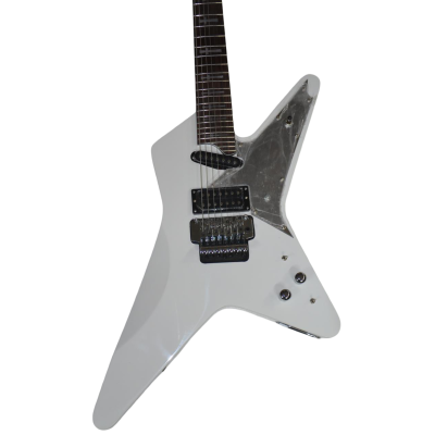 Custom Obsidian Crying Star Electric Guitar Pearl White Syu Floyd Rose Tremolo