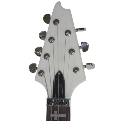 Custom Obsidian Crying Star Electric Guitar Pearl White Syu Floyd Rose Tremolo - Image 4