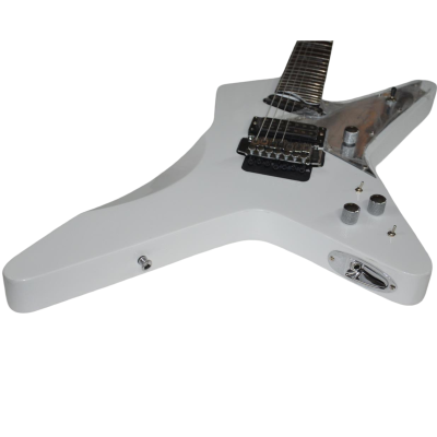 Custom Obsidian Crying Star Electric Guitar Pearl White Syu Floyd Rose Tremolo - Image 5