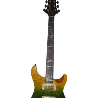 Custom Monarch Rainbow Fade Prism Al Di Meola Quilted Maple Top Electric Guitar - Image 4