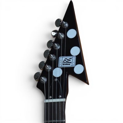 Custom Crown Polka Dot Flying V Black And White Guitar Randy Rhoads - Image 4