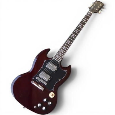 Custom Crown SG Angus Cherry Batwing Pickguard Guitar - Image 2
