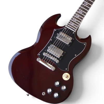Custom Crown SG Angus Cherry Batwing Pickguard Guitar - Image 3