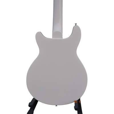 Custom Monarch S2 Vela Semi Hollow Antique White Fhole Electric Guitar - Image 6