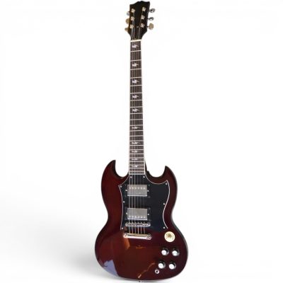Custom Crown SG Angus Cherry Batwing Pickguard Guitar - Image 9
