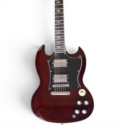 Custom Crown SG Angus Cherry Batwing Pickguard Guitar