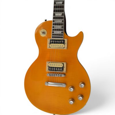 Custom Crown Slash Appetite Amber Flamed Maple Top Zebra Humbucker Pickups Guitar