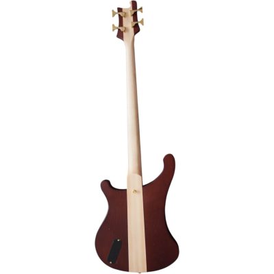 Custom Nova Lemmy Kilmister 4004 Walnut Finish Natural Hand Carved Oak Leaf 4 String Bass - Image 8