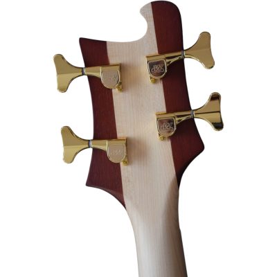 Custom Nova Lemmy Kilmister 4004 Walnut Finish Natural Hand Carved Oak Leaf 4 String Bass - Image 9