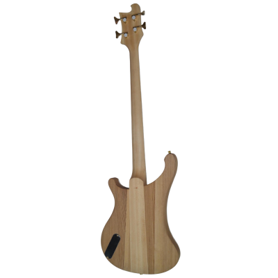 Custom Nova Lemmy Kilmister 4004 Natural Walnut Stain Wood Carved Oak Leaves 4 String Bass - Image 7