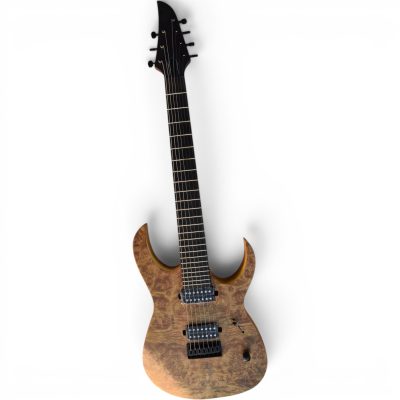 Custom Onyx Duvell Elite Natural Satin Eye Poplar 7 String Guitar - Image 2