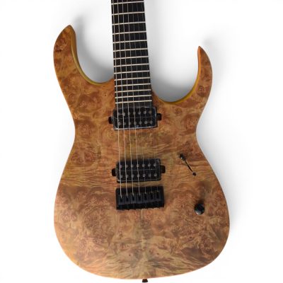 Custom Onyx Duvell Elite Natural Satin Eye Poplar 7 String Guitar