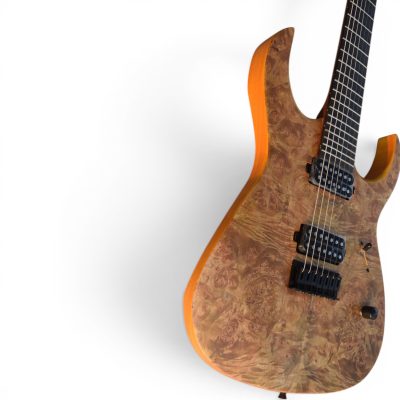Custom Onyx Duvell Elite Natural Satin Eye Poplar 7 String Guitar - Image 6