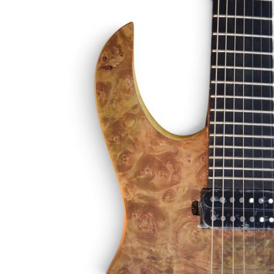 Custom Onyx Duvell Elite Natural Satin Eye Poplar 7 String Guitar - Image 7