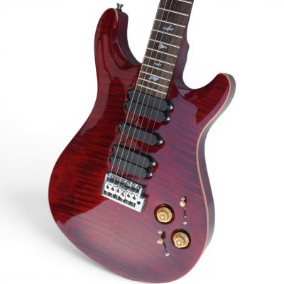 Custom Monarch 513 Wine Red Santana Flamed Maple Top Electric Guitar 5 Pickups - Image 11