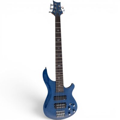 Custom Monarch Faded Blue Burst Kingfisher Rhonda 5 String Bass - Image 2