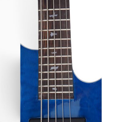 Custom Monarch Faded Blue Burst Kingfisher Rhonda 5 String Bass - Image 7