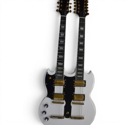 Custom Crown SG Don Felder White Double Neck 12 6 String EDS1275 Electric Guitar - Image 2