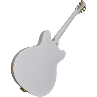 Custom Sovereign Falcon White 6120 Fhole Hollow Body Guitar Bigsby Tremolo - Image 8