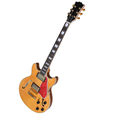 Custom Crown ES356 Alex Vintage Natural Fhole Tiger Maple Top Guitar - Image 2