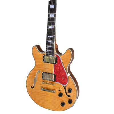 Custom Crown ES356 Alex Vintage Natural Fhole Tiger Maple Top Guitar