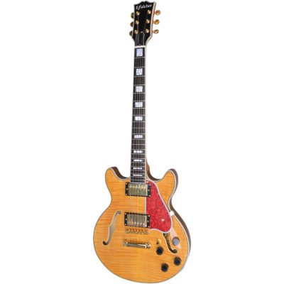 Custom Crown ES335 Vintage Natural Flamed Maple Top 6 String Electric Guitar - Image 5