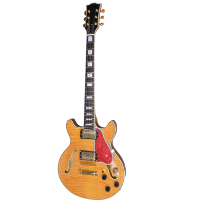 Custom Crown ES356 Alex Vintage Natural Fhole Tiger Maple Top Guitar - Image 5