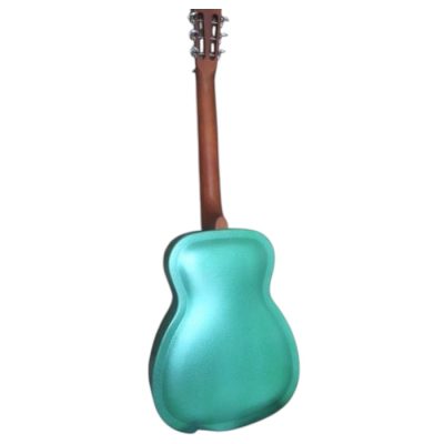 Custom Cobalt Resonator Green Fholes Acoustic Guitar Resophonic Single Cone - Image 5