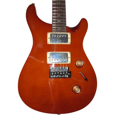 Custom Monarch Santana Brown Flamed Maple Top Finish Electric Guitar 24 Frets