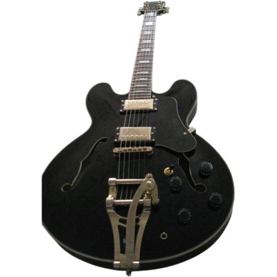 Custom Crown ES335 Trini Lopez Black 6 String Electric Guitar
