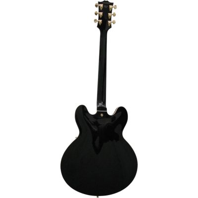 Custom Crown ES335 Trini Lopez Black 6 String Electric Guitar - Image 6