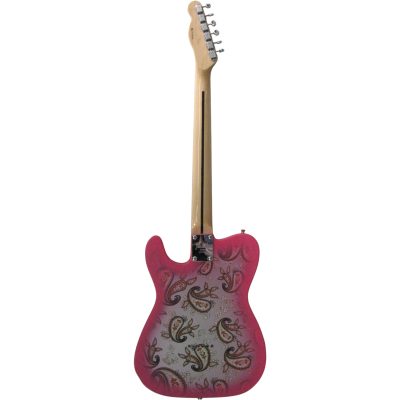Custom Regent Pink Paisley Reissue Maple Fretboard Transparent Pickguard Electric Guitar - Image 6