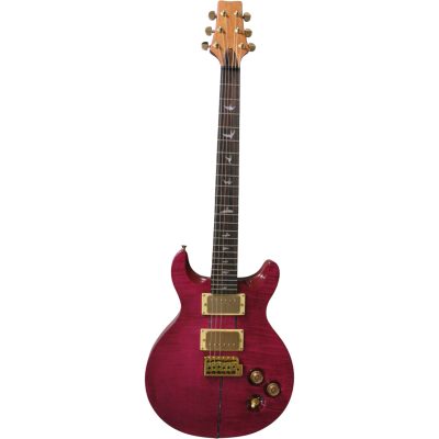 Custom Monarch Santana Trans Pink Flamed Maple Top Electric Guitar - Image 2