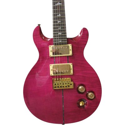 Custom Monarch Santana Trans Pink Flamed Maple Top Electric Guitar
