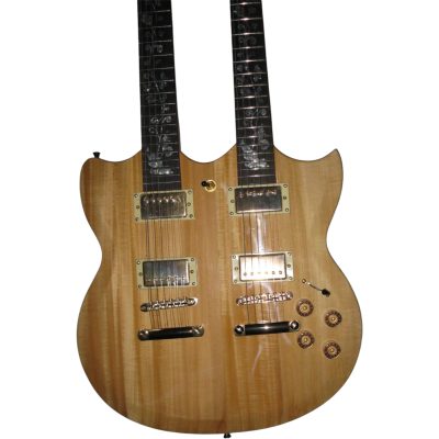 Custom Crown SG Don Felder Natural Double Neck 12 6 String EDS1275 Electric Guitar Flower Inlays