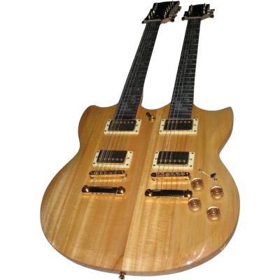 Custom Crown SG Don Felder Natural Double Neck 12 6 String EDS1275 Electric Guitar Flower Inlays - Image 5