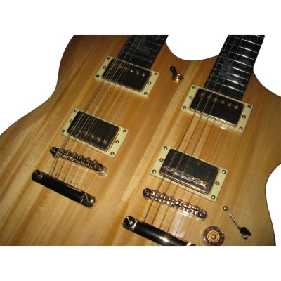 Custom Crown SG Don Felder Natural Double Neck 12 6 String EDS1275 Electric Guitar Flower Inlays - Image 6